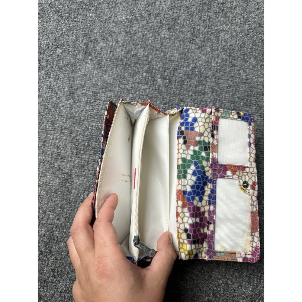 Womens Nylon Kipling Multicolor Floral Zip Wallet Clutch, Size One Size - Picture 4 of 6